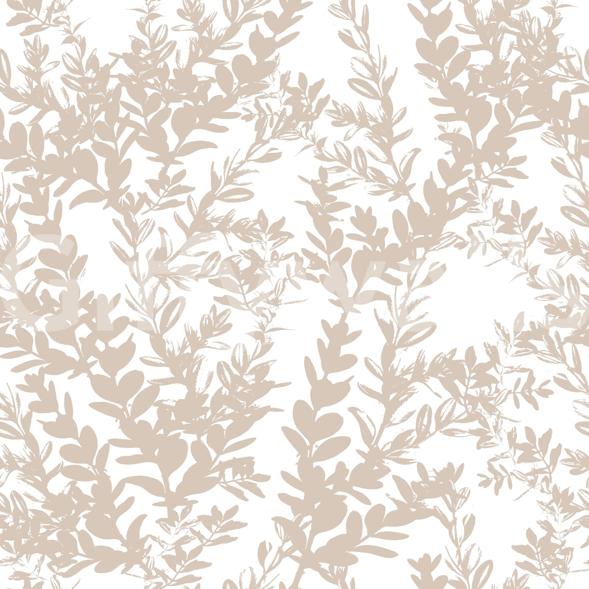 Custom peel and stick beige twigs wallpaper