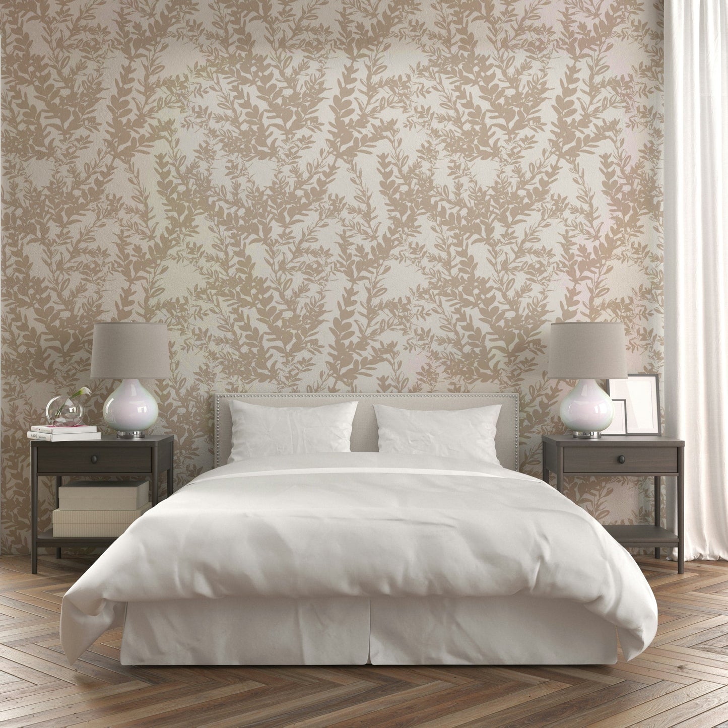 Wallpaper with a branch pattern


