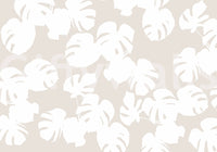 A calming foliage design wallpaper mural that defines a space.

