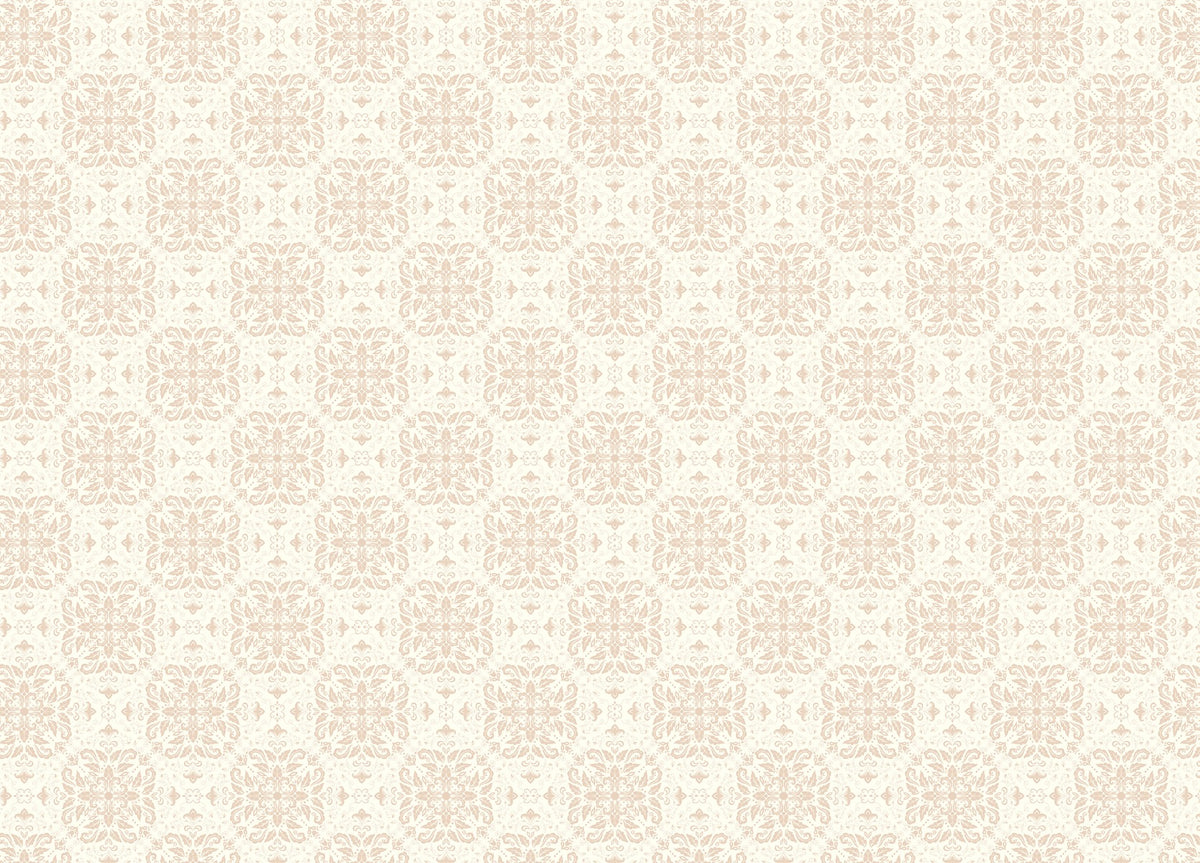 Beige Small Pattern Damask Wallpaper Mural in your room — zoomed