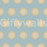 Subtle Dotted Diamonds wall mural, repeating symmetrical artwork.