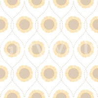 Pretty sunflower esque wallpaper Trellis shape background.