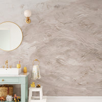 Swirl pattern beige wallpaper for modern spaces
