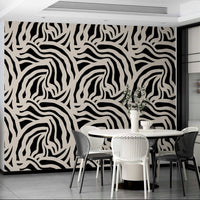 The design is a repeating pattern of vertical wavy lines.
