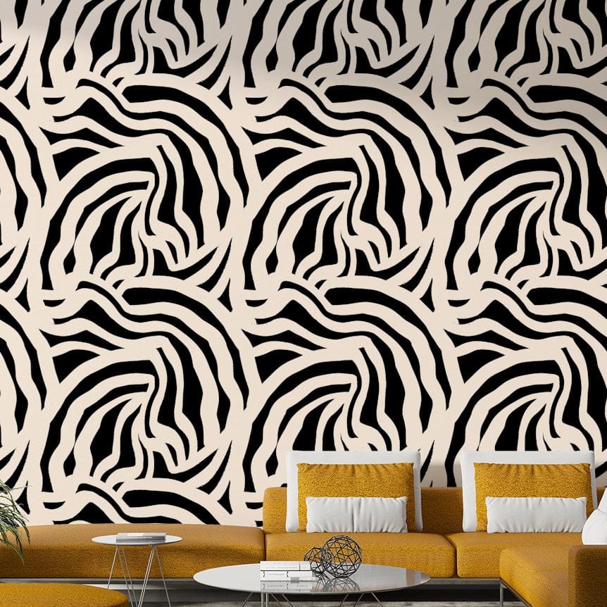 The wallpaper has a smooth, matte finish.

