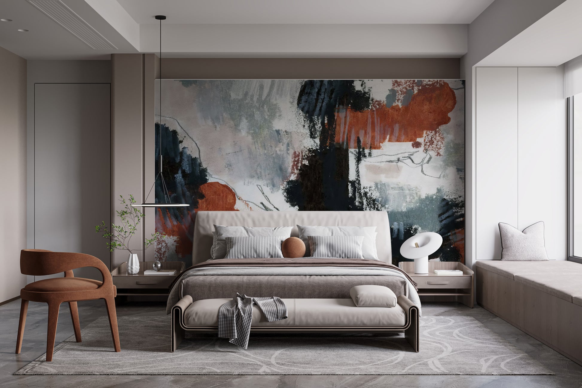 Brushstroke Art Reusable Wallpaper