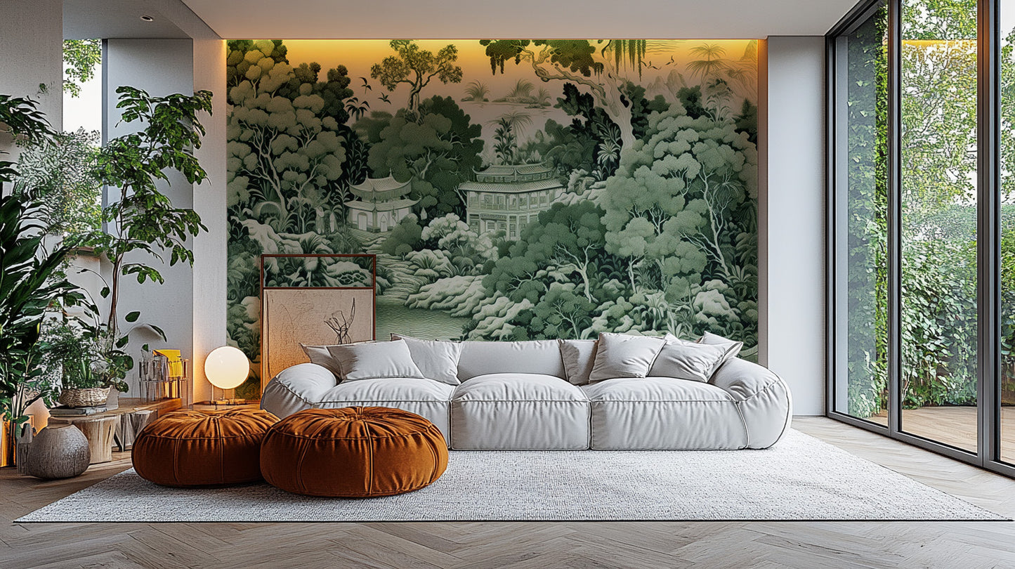 Green Garden Wall Mural