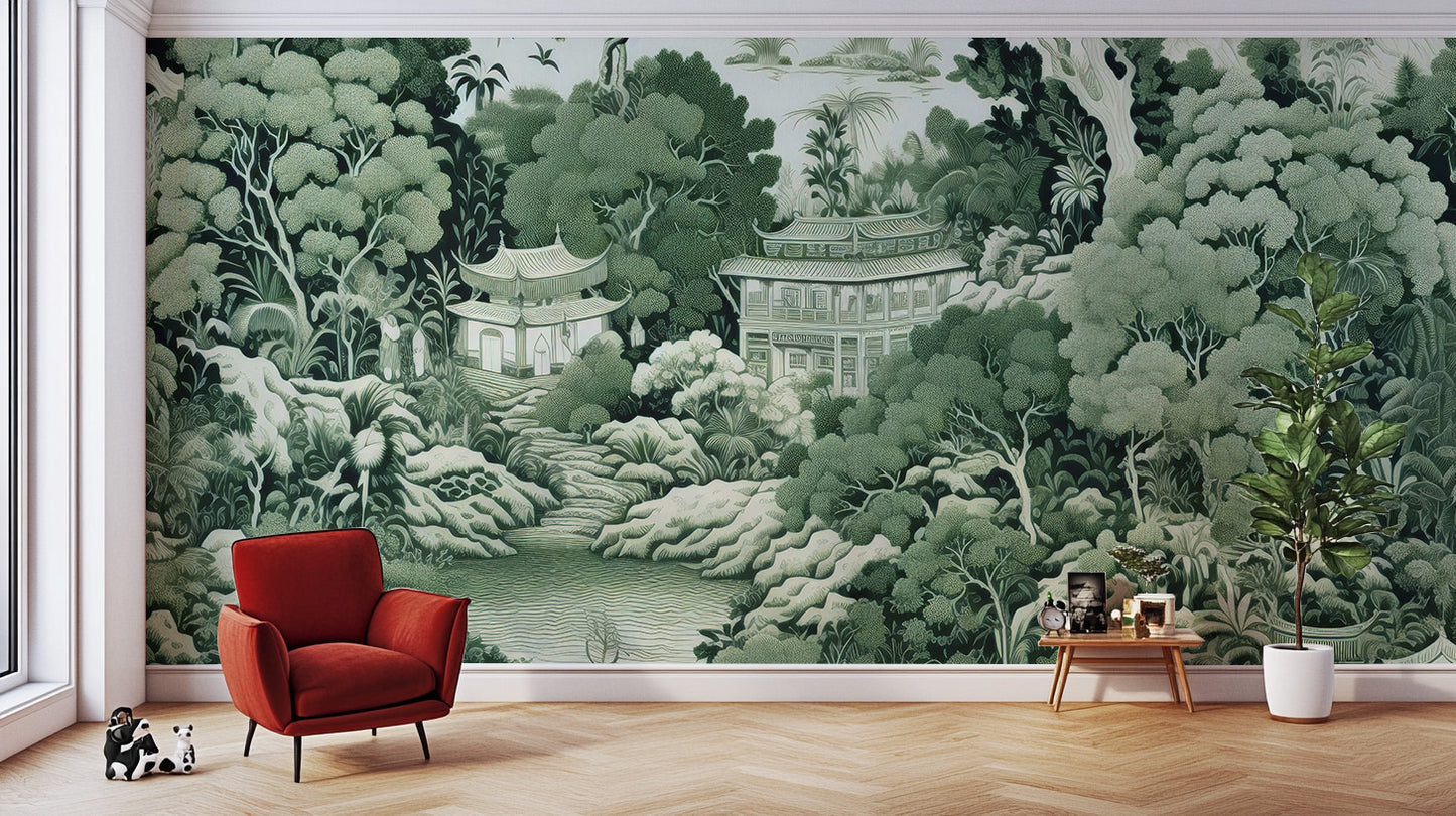 Green Garden Wall Mural