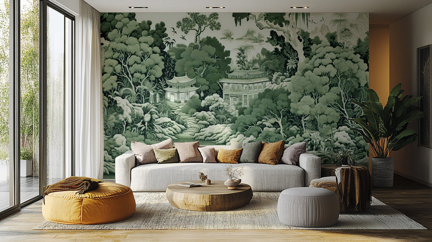 Green Garden Wall Mural
