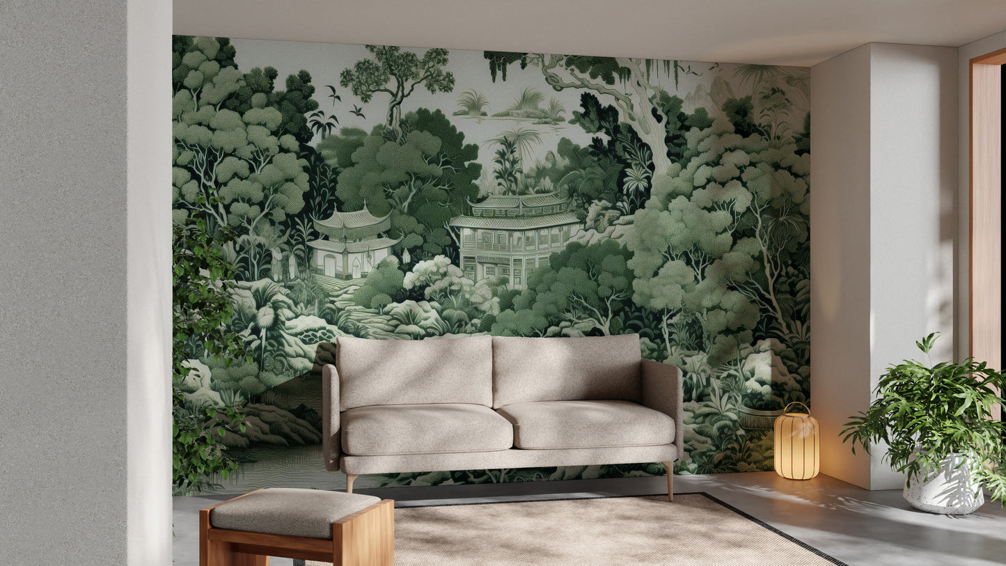 Green Garden Wall Mural