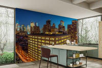 The design has a very polished and luxurious effect on the space.


