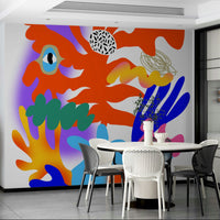 Explosive cosmic design with bright stars and vivid colors

