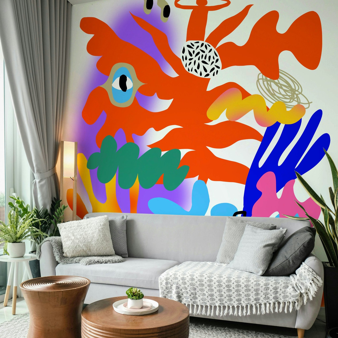 Big Bang Wall Mural with swirling galaxies and cosmic energy

