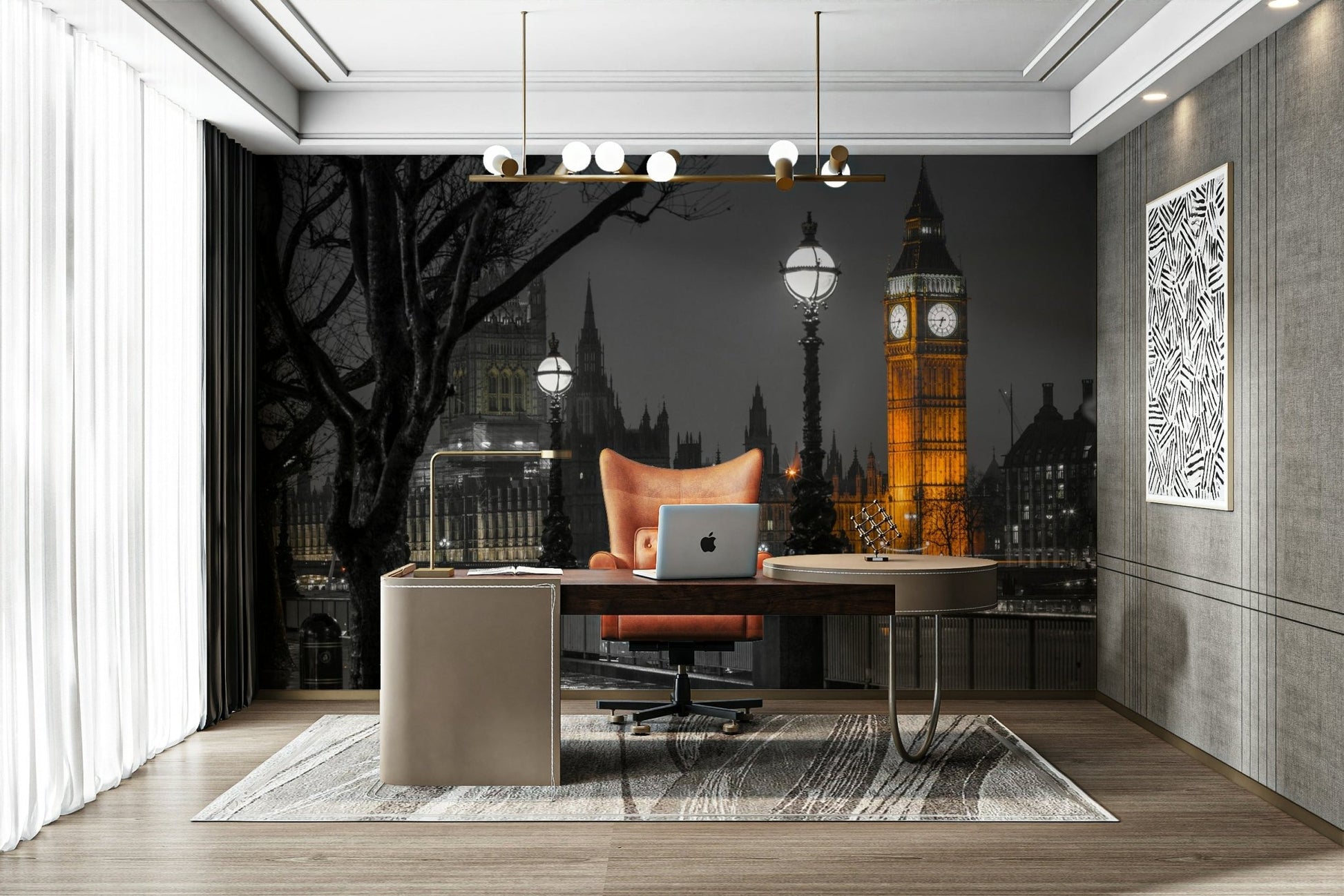 The image is in black and white, giving it a classic, elegant feel.
