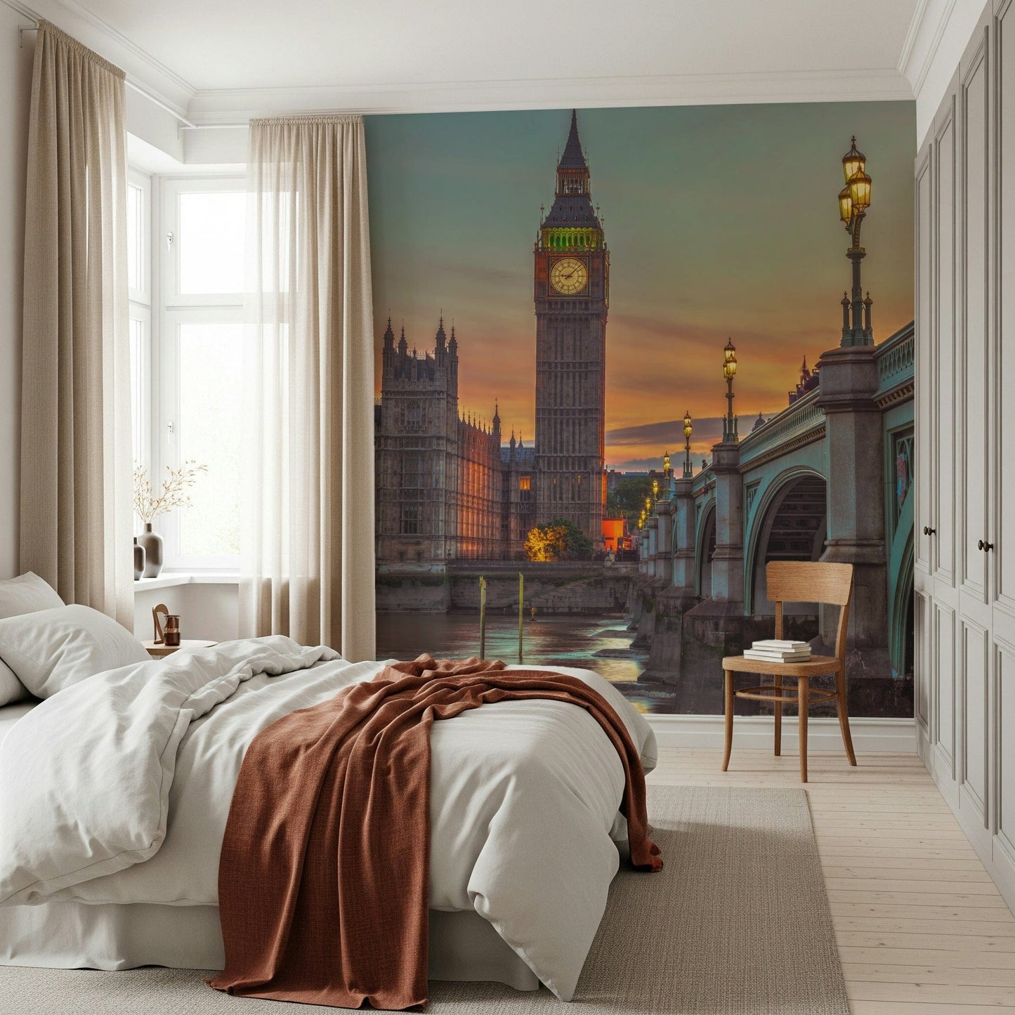 Clock tower Wall Mural