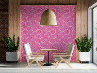 Antique rose petals define this botanical wallpaper