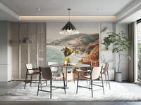 Nature-inspired Big Sur Coastline mural for relaxing room decor.


