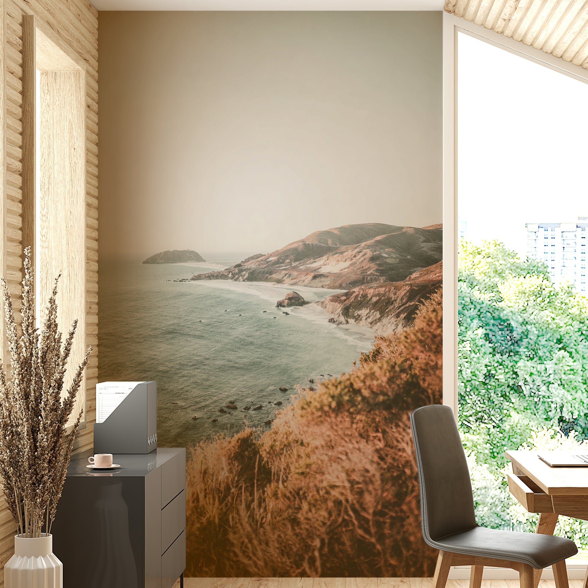 California’s Big Sur coastline captured in this beautiful wall mural.

