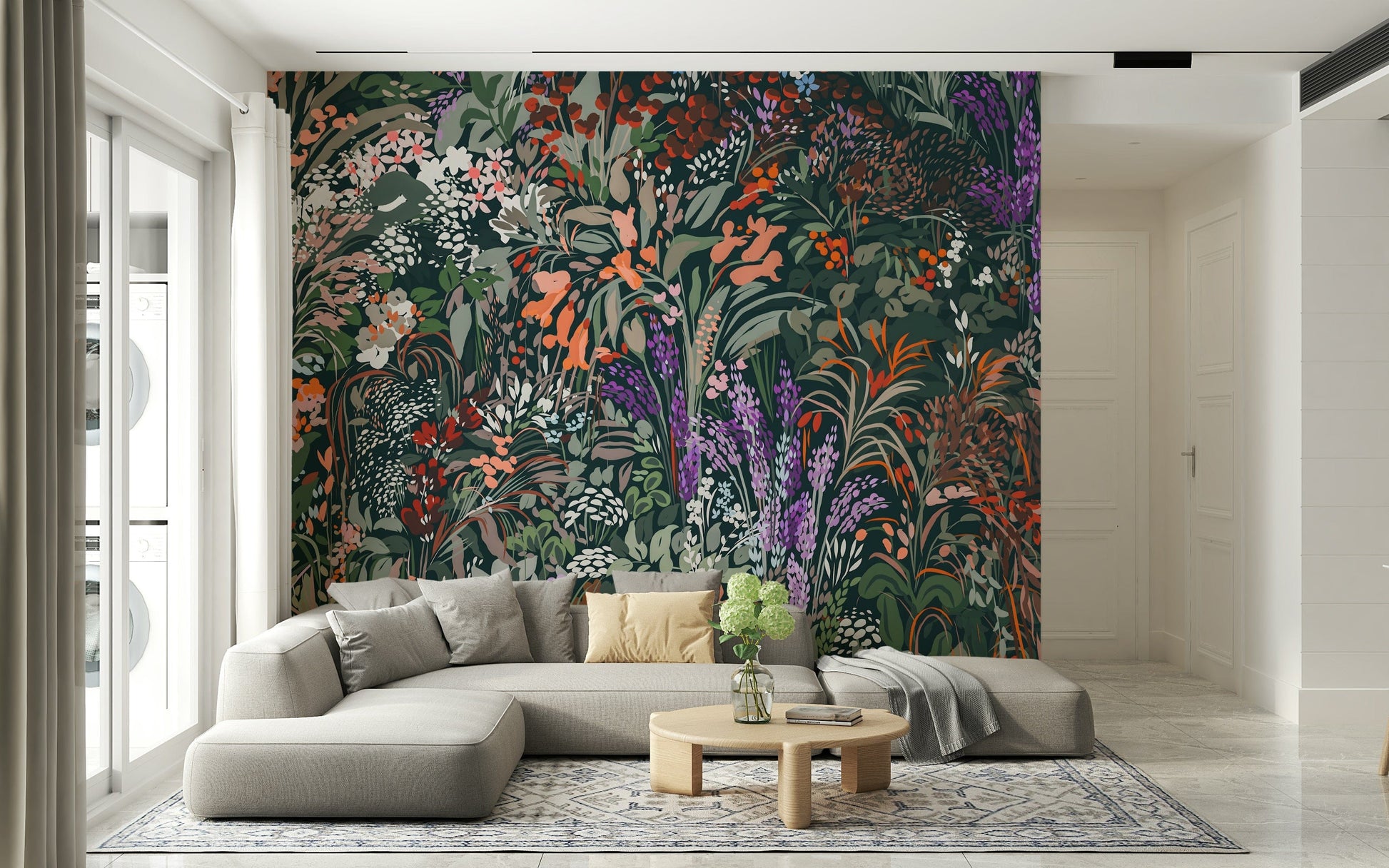 Captivating Biodiversity Canvas mural print, rich composition highlighting the complexity of plants.