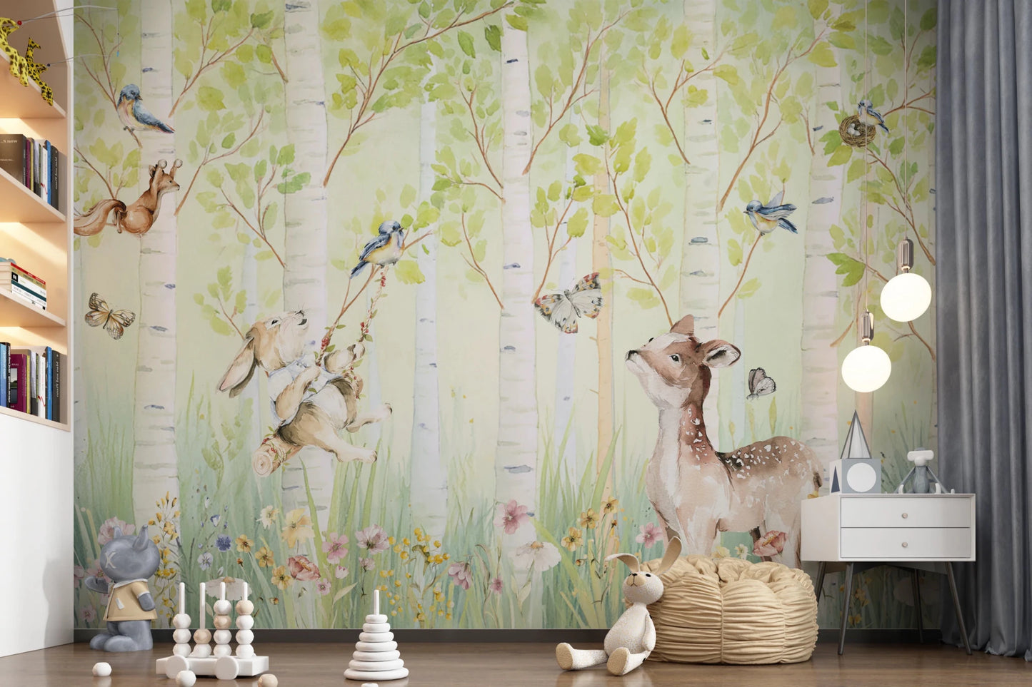 Birchwood Forest Friends Tales Wall Mural