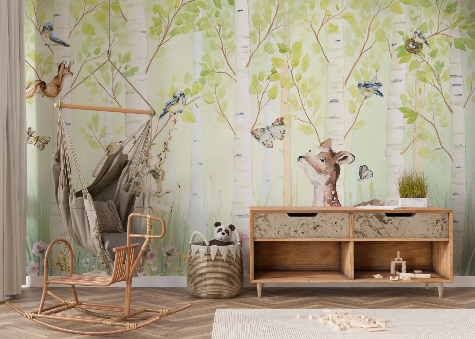 Birchwood Forest Friends Tales Wall Mural