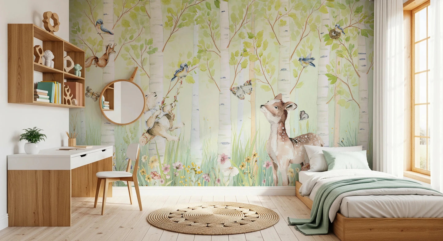 Birchwood Forest Friends Tales Wall Mural