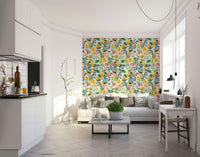 Birds and flowers design for a lively, nature-filled room ambiance

