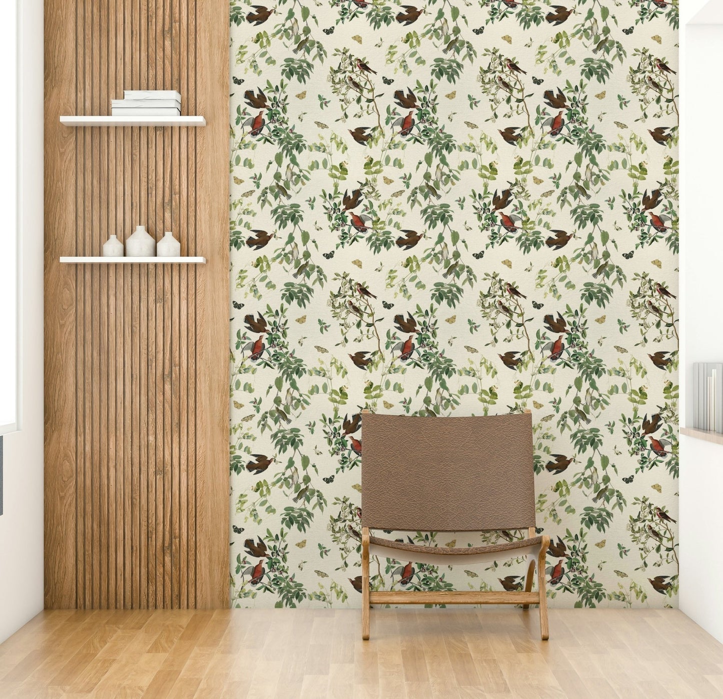 Birds on branches wall mural

