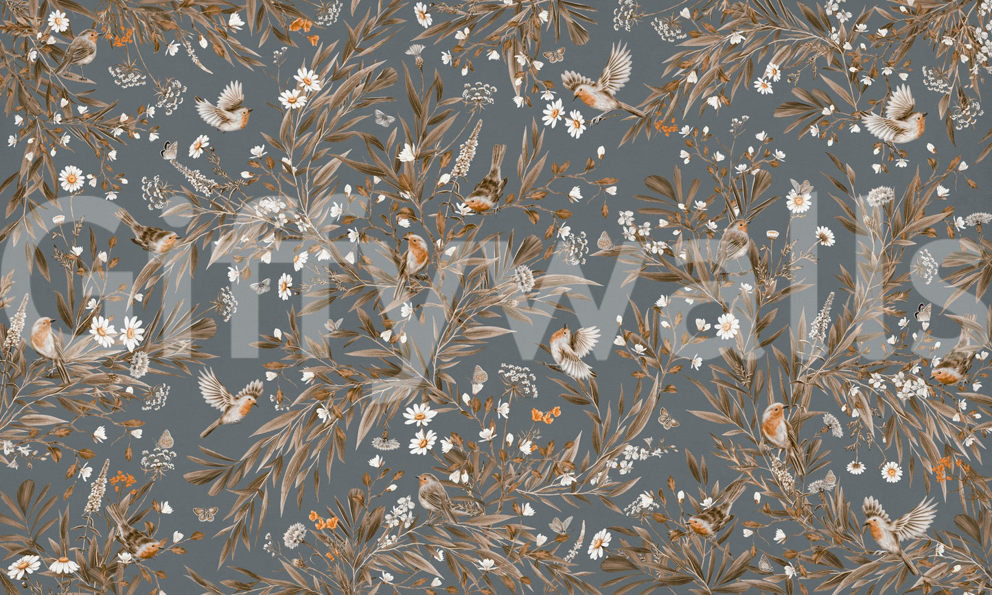 Birds & Blooms Harmony Wall Mural