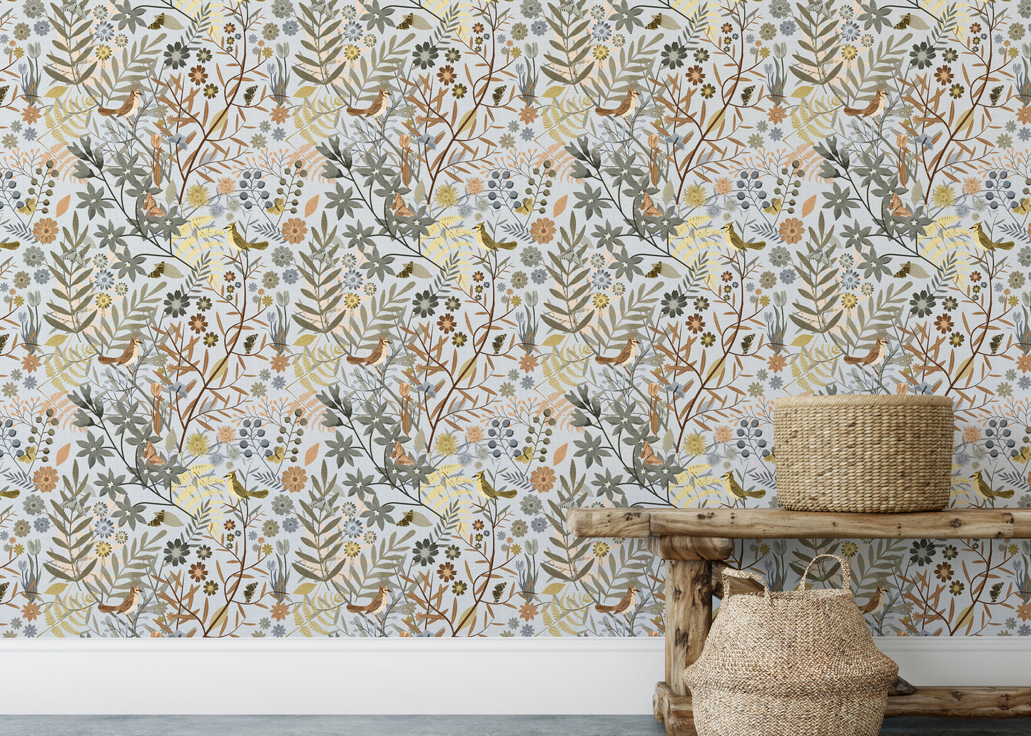 Birds Garden Golden Gray