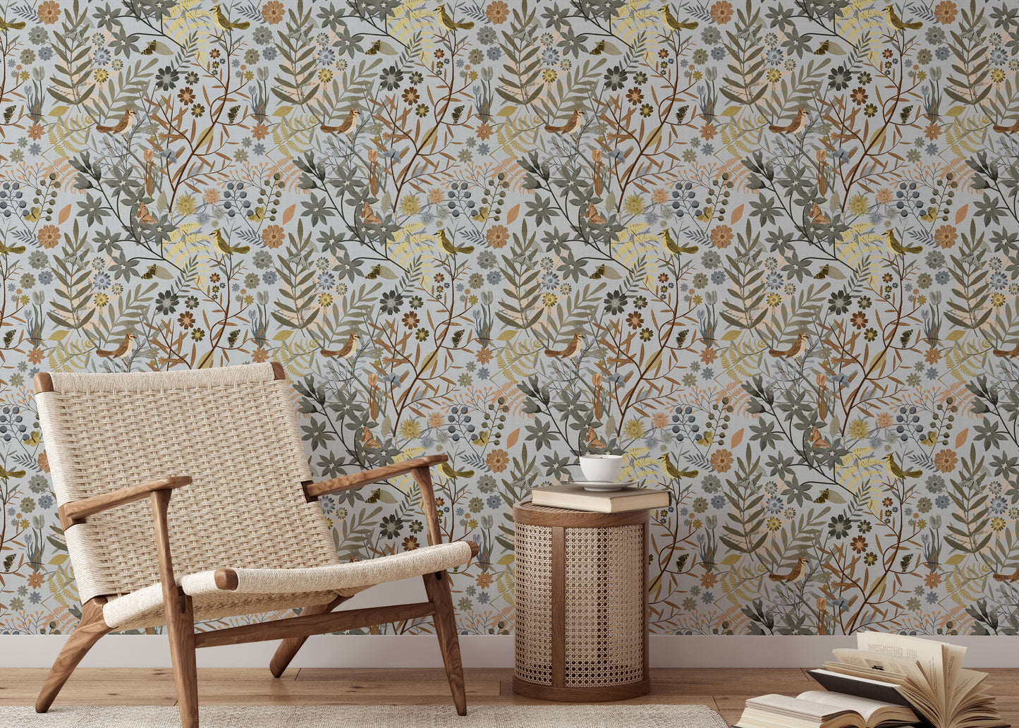 Birds Garden Golden Gray