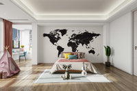 Stylish world map wallpaper for walls

