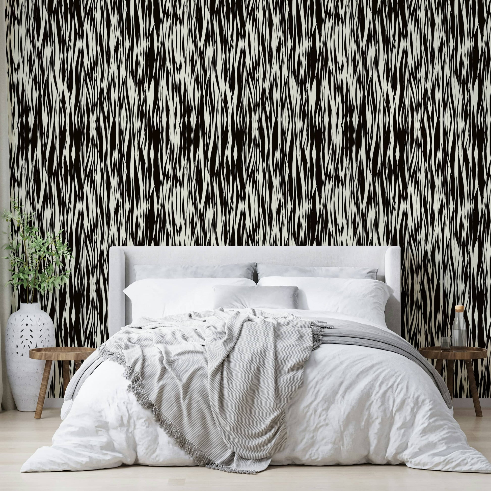 Detailed view of the abstract, flowing lines

