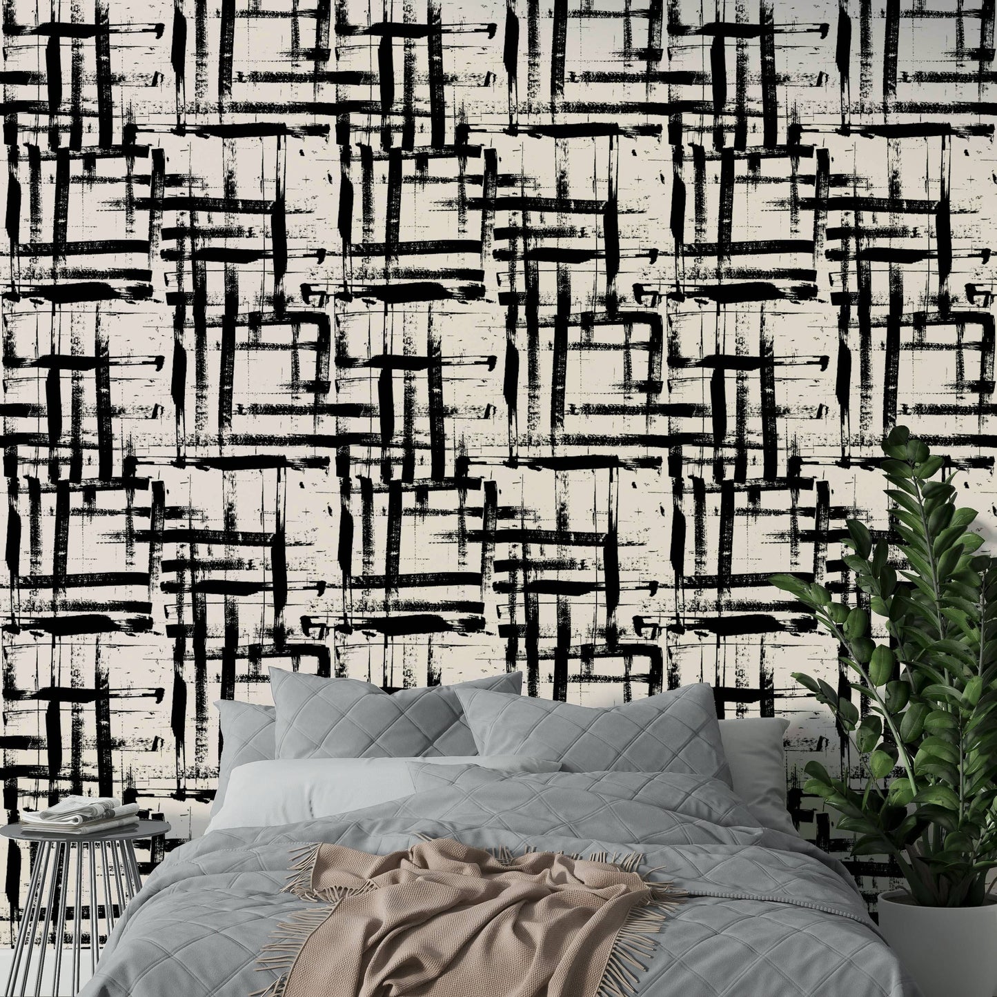 An office with a bold, hand-drawn design

