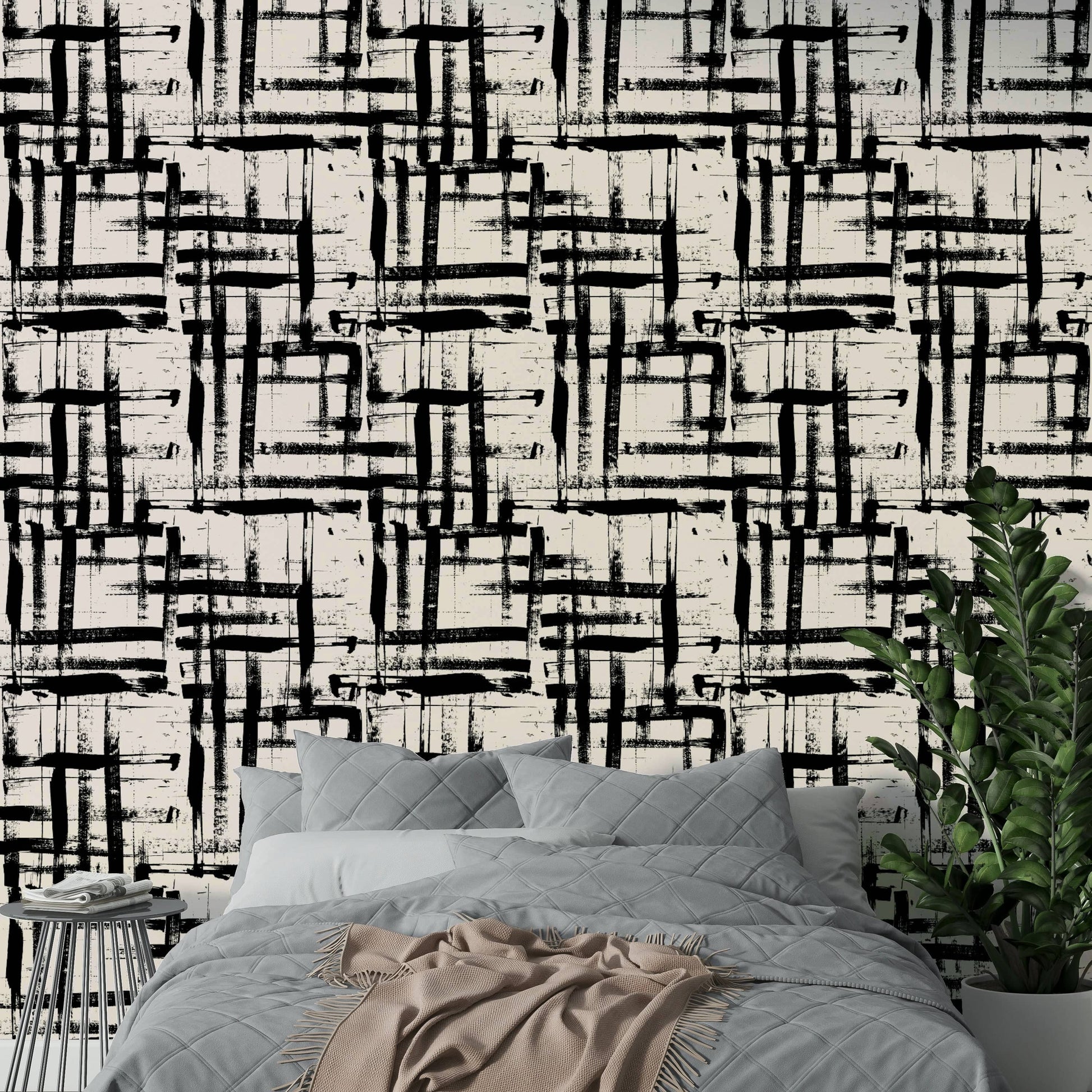 An office with a bold, hand-drawn design

