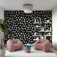 Fluffy Hearts delightful mural wallpaper

