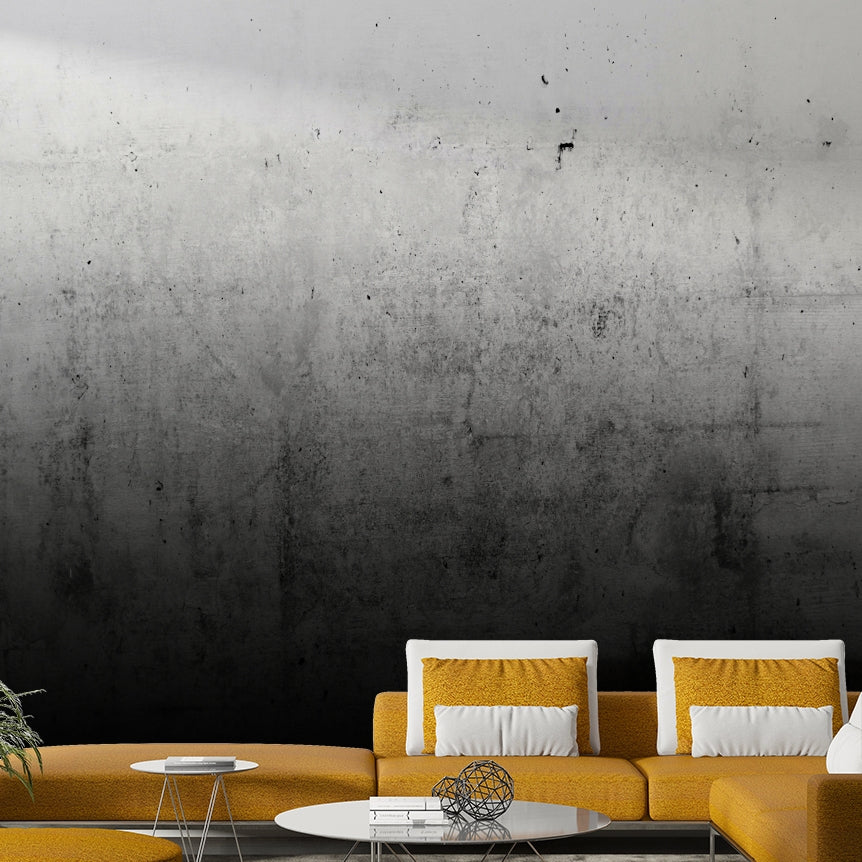 Grunge grey to black mural

