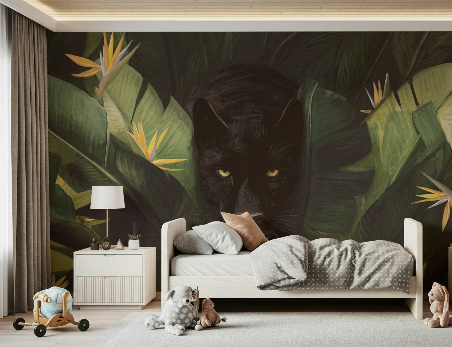 Jungle Noir: Hidden Gaze Wall Mural -2489655