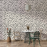 Wallpaper with a unique, modern black and white design

