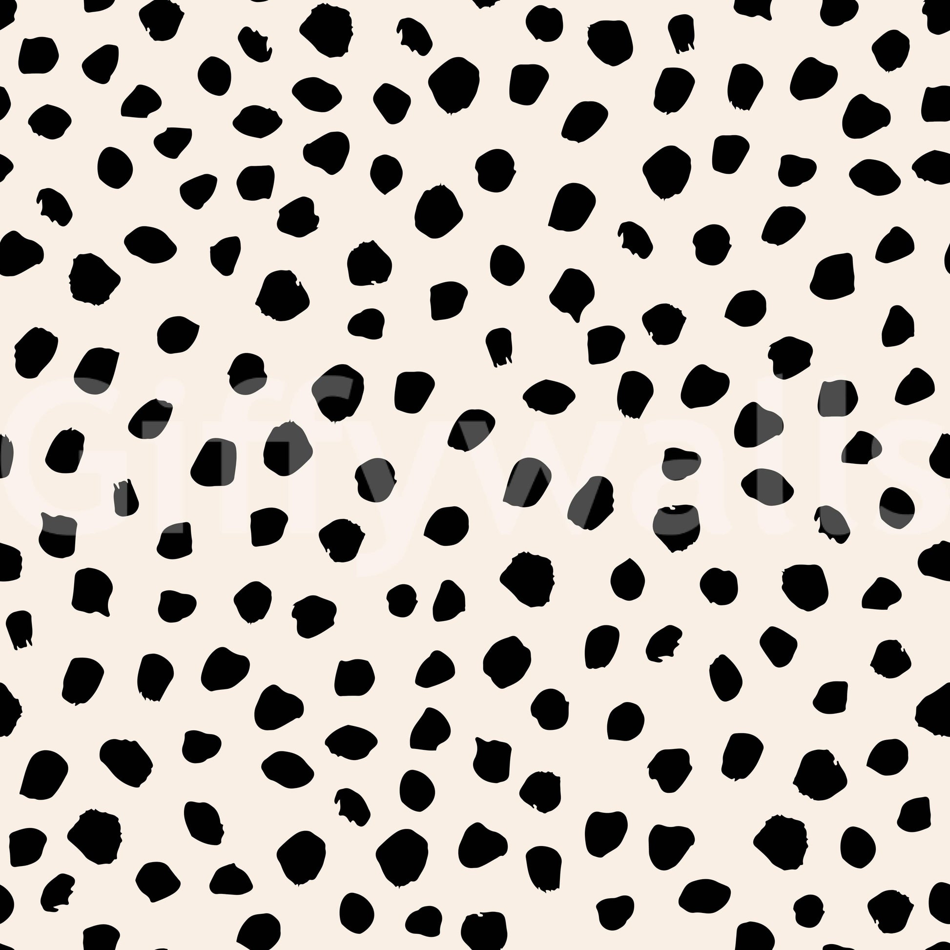 A seamless pattern of irregular dots on a wall

