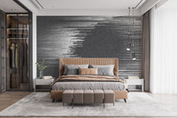 Black and White Glitch Abstract Wall Art Wall Mural - Giffywalls