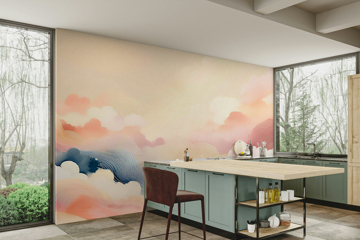 Blissful Skytones  Wall Mural