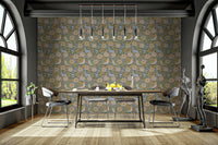 A beautiful floral and bird wallpaper mural for a modern home.

