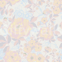 Bloom Hues: Soft Floral Art elegant peel stick mural.