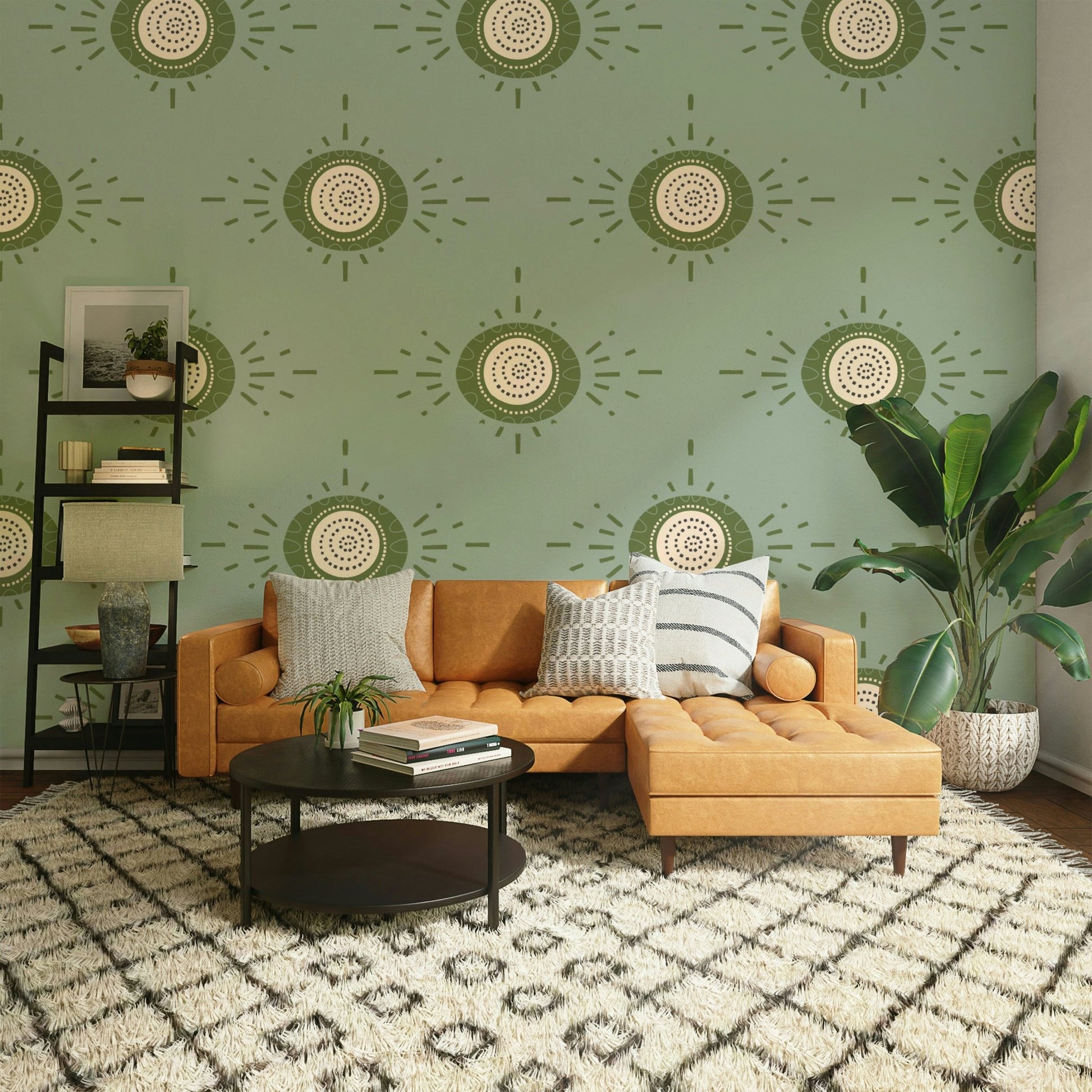 Bloom Light Sage Olive wallpaper transforming rooms with style and charm

