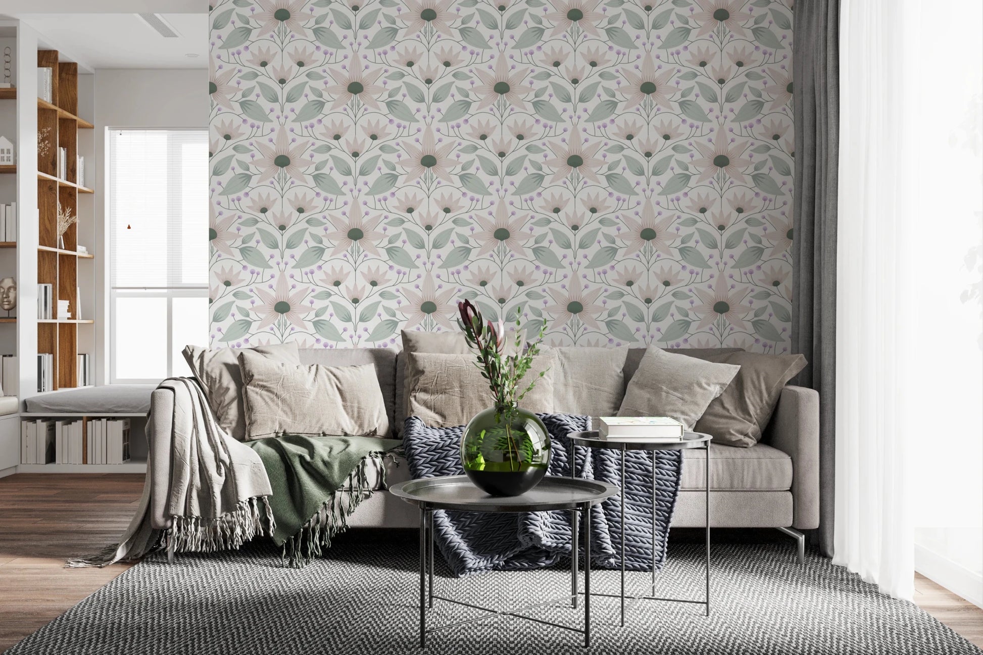 Bloom Symmetry boho Wallpaper⁠