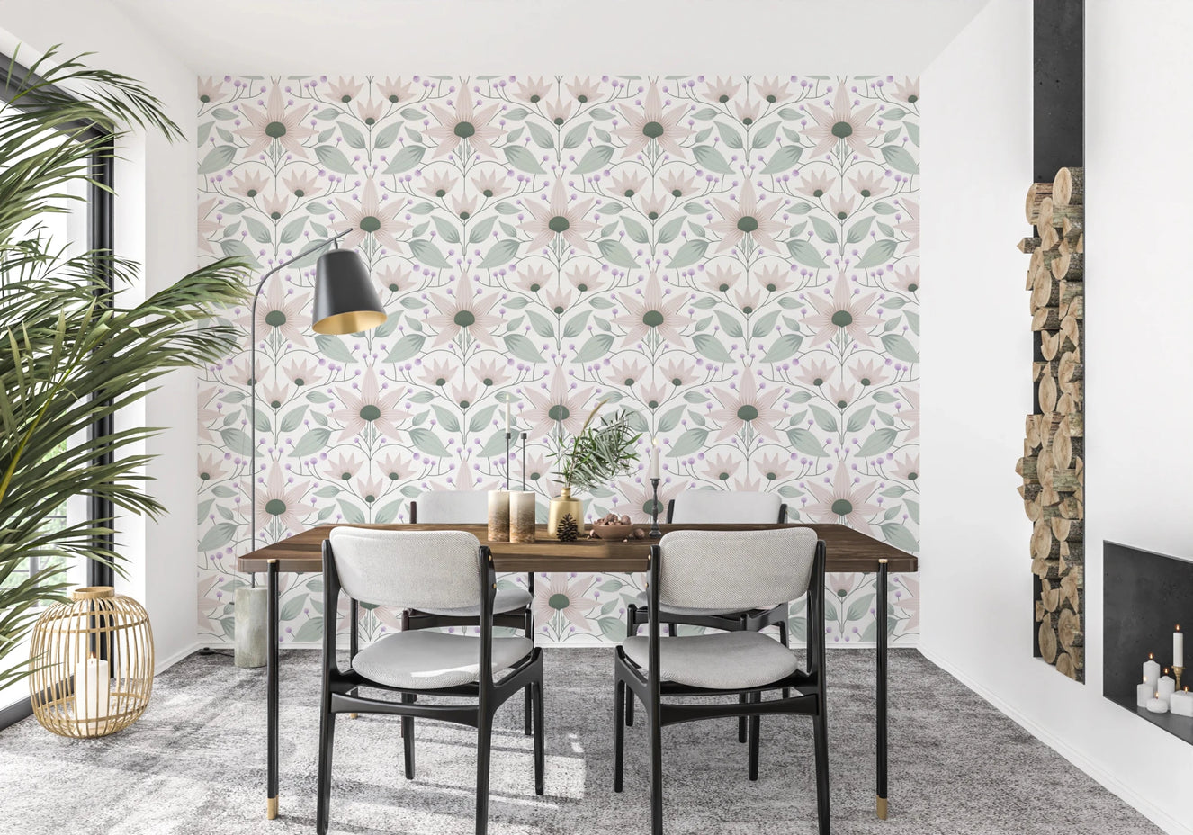 Bloom Symmetry boho Wallpaper⁠
