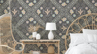 vintage style floral wallpaper

