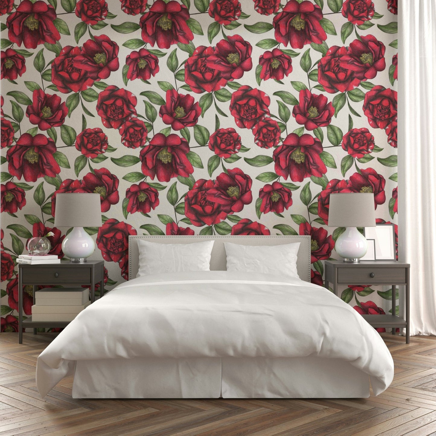 Soft floral pattern wallpaper for walls

