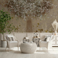 A serene subtle flower wall mural for your decor.